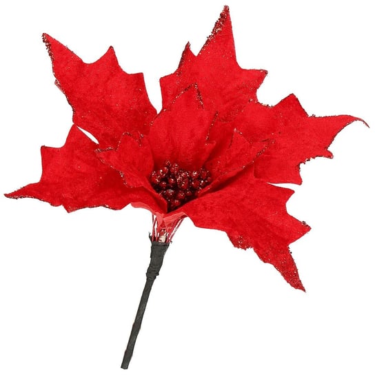 Gwiazda betlejemska czerwona poinsecja sztuczny kwiat Springos