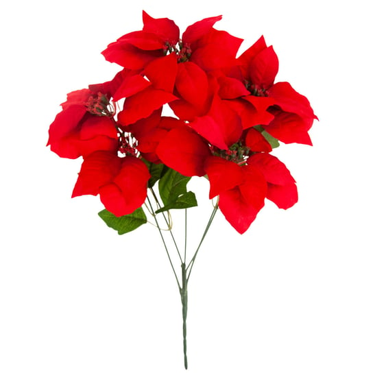 Gwiazda Betlemejska Bukiet Kwiatów Świąteczny Duże Kwiaty Poinsecja 5Szt MARTOM
