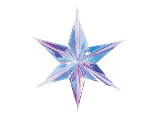 Gwiazda foliowa, 40 cm, opalizujący PartyDeco