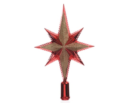Gwiazda na choinkę betlejemska czerwona plastikowa nowoczesna Kaemingk