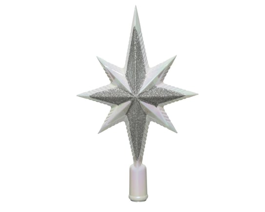 Gwiazda na choinkę betlejemska opalizująca plastikowa nowoczesna Kaemingk