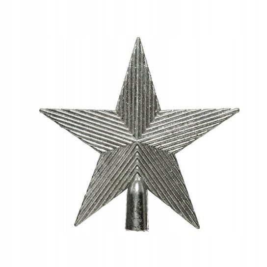 Gwiazda na choinkę nietłukąca czubek 19 cm srebrny Kaemingk
