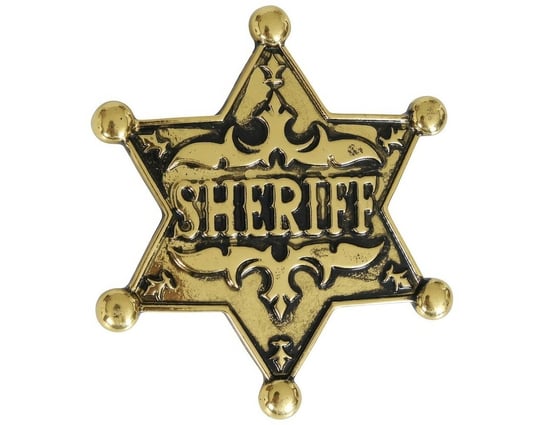 Gwiazda odznaka szeryfa Western Kowboj złota Inna marka
