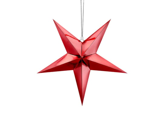 Gwiazda papierowa, 45cm, czerwony PartyDeco