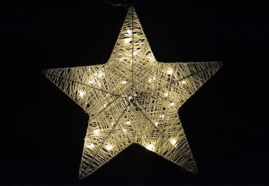 Gwiazda rattanowa JOYLIGHT, 30 diod LED, 1,8 W, barwa ciepła biała JOYLIGHT
