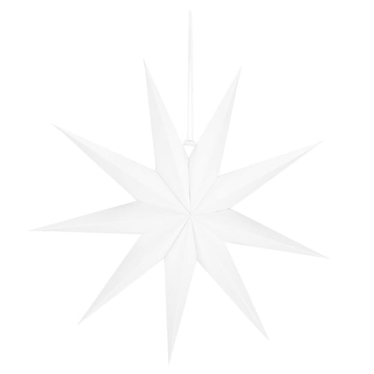 Gwiazda świąteczna papierowa 3d 60 cm zawieszka choinkowa biała Inna marka