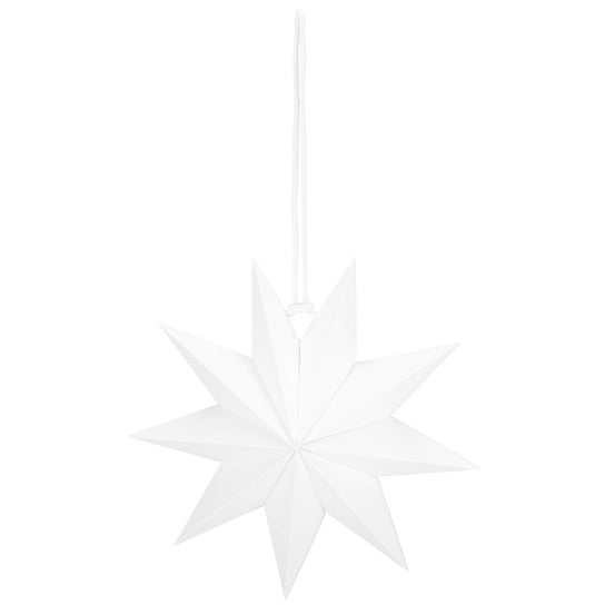 Gwiazda świąteczna papierowa zawieszka choinkowa biała Springos