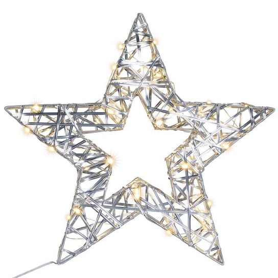 Gwiazda świąteczna z timerem ciepłej bieli, 30 LED, 40 cm Nexos