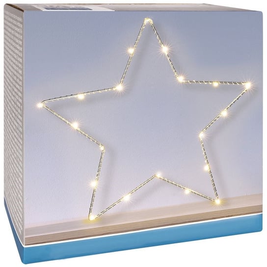 Gwiazda świecąca dekoracyjna srebrna 20 LED 29,5 cm Vilde