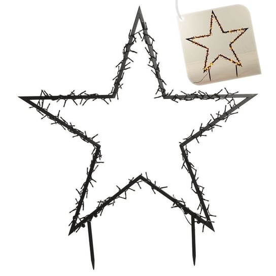 Gwiazda Świecąca Zewnętrzna Metalowa 225 Led 90 Cm Inna marka