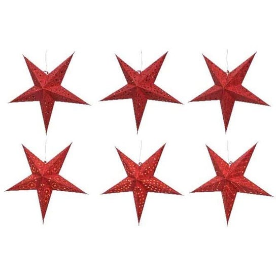 Gwiazda wisząca dekoracja ledowa czerwona 60 cm Inna marka