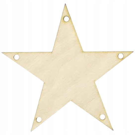 Gwiazda ze sklejki 20 x 20 cm zawieszka z otworami do zdobienia decoupage/iksber Inna marka