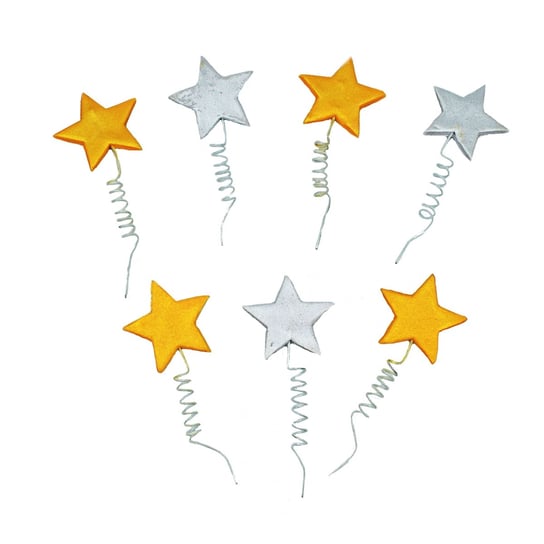 Gwiazdy Złoto-Srebrne Figurki Cukrowe Na Tort Slado