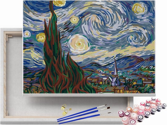 Gwiaździsta noc 2 -  Vincent van Gogh - Malowanie po numerach Beliart