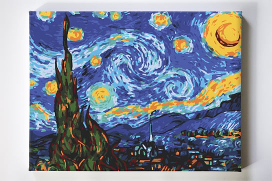 Gwiaździsta noc, van Gogh, arcydzieło, impresja, malowanie po numerach, blejtram Akrylowo