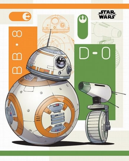 Gwiezdne wojny: Skywalker Odrodzenie BB-8 i D-0 - plakat 40x50 cm Star Wars gwiezdne wojny
