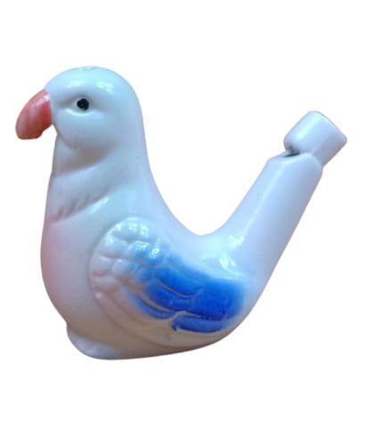 Gwizdek - ptaszek ceramiczny - kolorowy gołąb Artfolk
