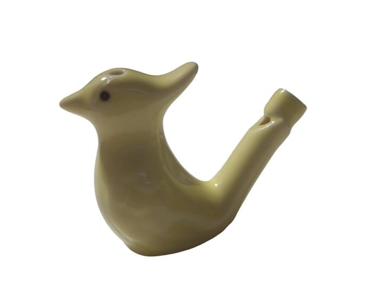 Gwizdek - ptaszek ceramiczny - żółty Artfolk