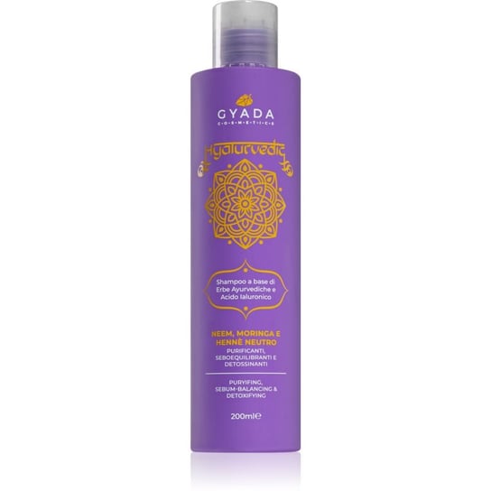Gyada Cosmetics Hyalurvedic szampon oczyszczająco-detoksykujący z kwasem hialuronowym 200 ml Gyada Cosmetics
