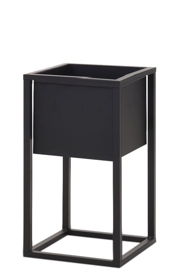 H&S Collection Donica ze stojakiem, metalowa, czarna, 50 cm Home&Styling