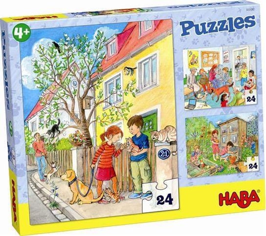 Haba, puzzle, Zwierzątka Domowe, 3x24 el. Haba