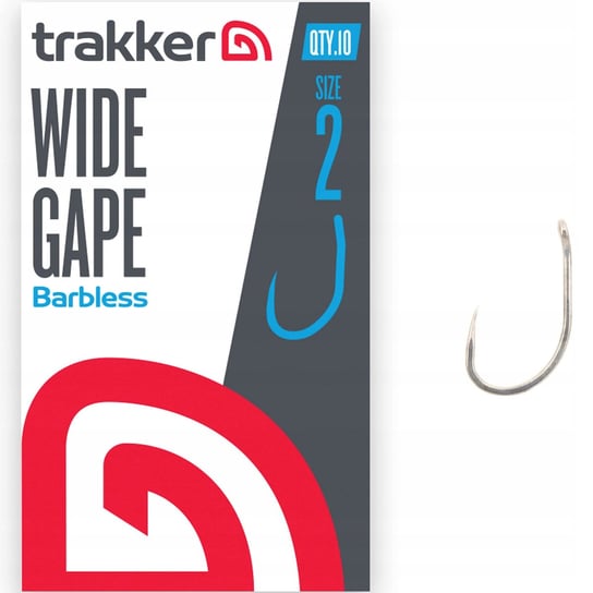 HACZYKI KARPIOWE BEZZADZIOROWE TRAKKER WIDE GAPE HOOKS BARBLESS R. 2 Trakker