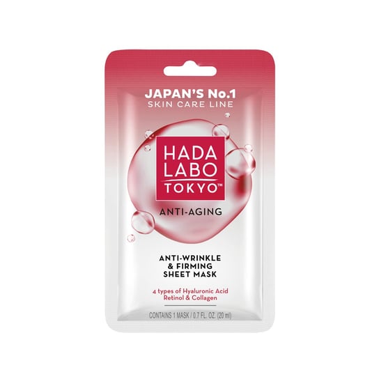 Hada Labo Tokyo, Anti-Aging, Przeciwzmarszczkowo-ujędrniająca maska nawilżająca na tkaninie, 20ml Hada Labo Tokyo