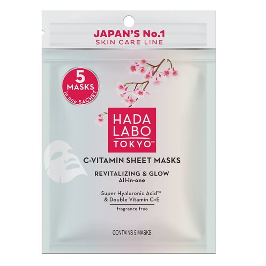 Hada Labo Tokyo Rewitalizujące C-witaminowe maski na tkaninie (5 szt.) Hada Labo Tokyo