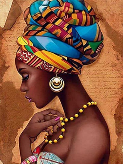 Haft Diamentowy Afrykańska Kobieta 45X55 Moments