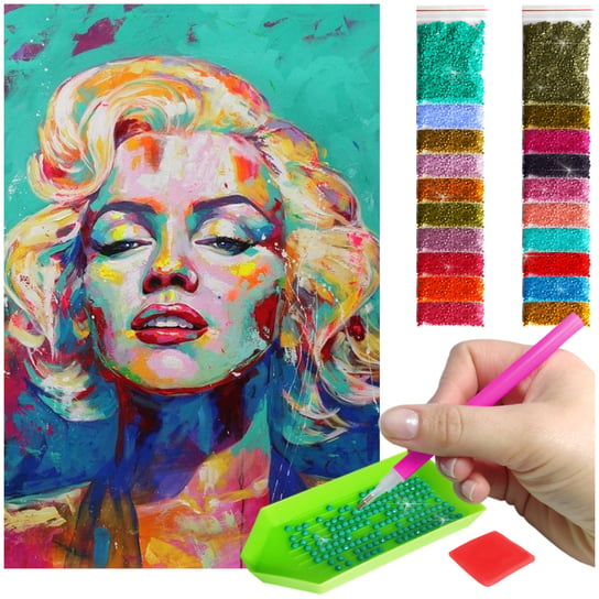 Haft Diamentowy ARTULIO, Obraz DIY 5D, Diamond Painting, Mozaika Diamentowa 40X60cm (Abstrakcyjna Marilyn Monroe) + Zestaw Akcesoriów Artulio