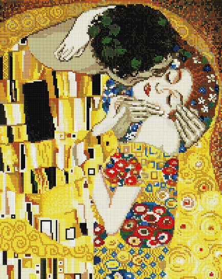 Haft diamentowy mozaika diamentowa zestaw Artimento na blejtramie 40x50, Pocałunek G. Klimt Artimento