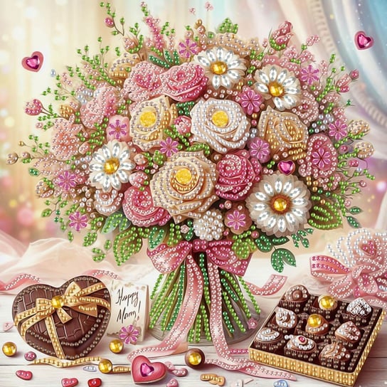 Haft Diamentowy Słodki Podarek 30x30 cm Moments