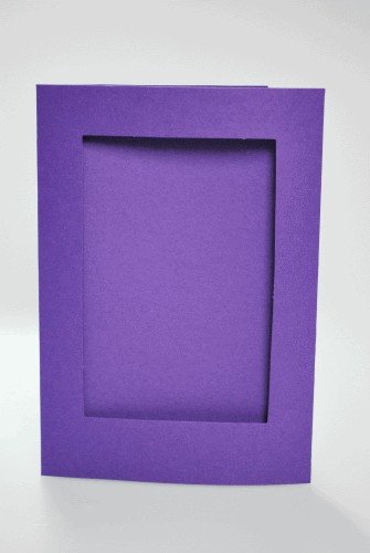 Haft krzyżykowy - Duża kartka z prostokątnym psp fioletowa CORICAMO