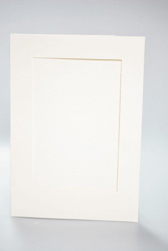Haft krzyżykowy - Duża kartka z prostokątnym psp kremowa CORICAMO