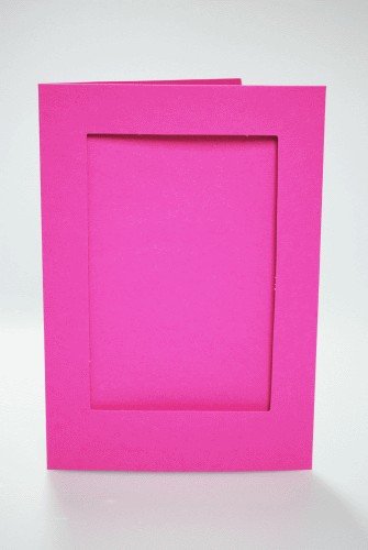 Haft krzyżykowy - Duża kartka z prostokątnym psp różowa CORICAMO
