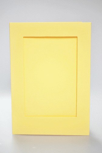 Haft krzyżykowy - Duża kartka z prostokątnym psp żółta CORICAMO