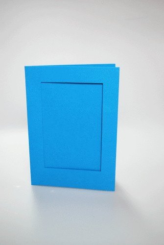 Haft krzyżykowy - Kartki z prostokątnym psp błękitne CORICAMO