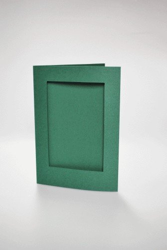 Haft krzyżykowy - Kartki z prostokątnym psp ciemnozielone CORICAMO
