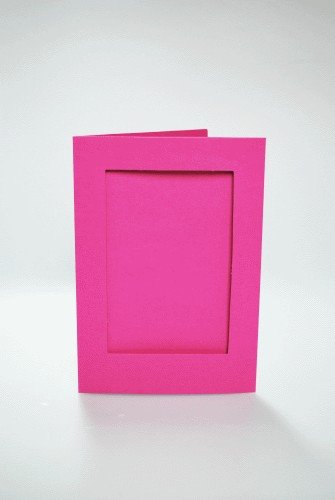 Haft krzyżykowy - Kartki z prostokątnym psp różowe CORICAMO