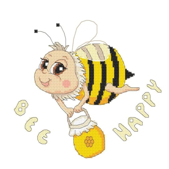 Haft Krzyżykowy - Zestaw Do Haftu - Bee Happy CORICAMO