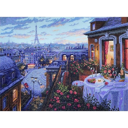 Haft krzyżykowy - Zestaw do haftu - Deja vu wieczornego Paryża CORICAMO