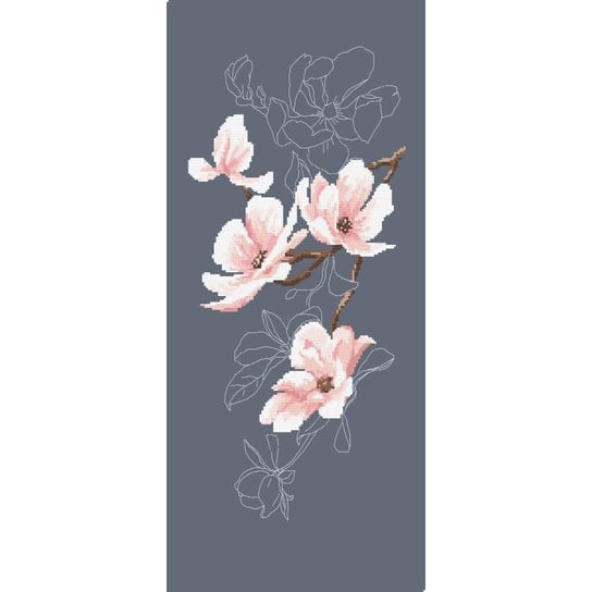 Haft krzyżykowy - Zestaw do haftu - Gałązka magnolii CORICAMO