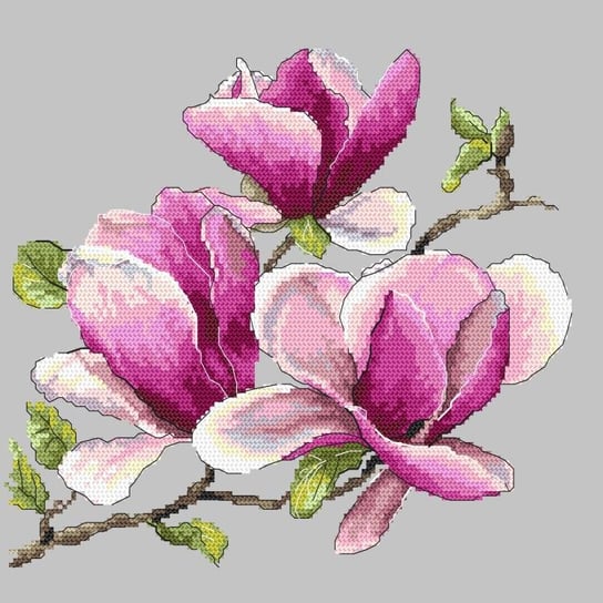 Haft krzyżykowy - Zestaw do haftu - Pachnąca magnolia CORICAMO