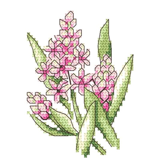 Haft krzyżykowy - Zestaw do haftu - Różowe hiacynty CORICAMO