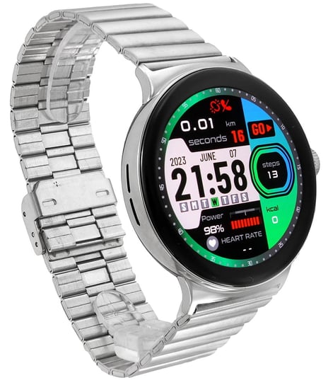 Hagen SMARTWATCH HB10-SREBRNY SREBNA BRANSOLETA Hagen