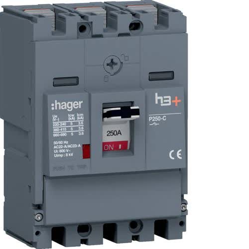 HAGER HCT250AR MCCB Rozłącznik mocy h3+ P250 3P 250A HAGER