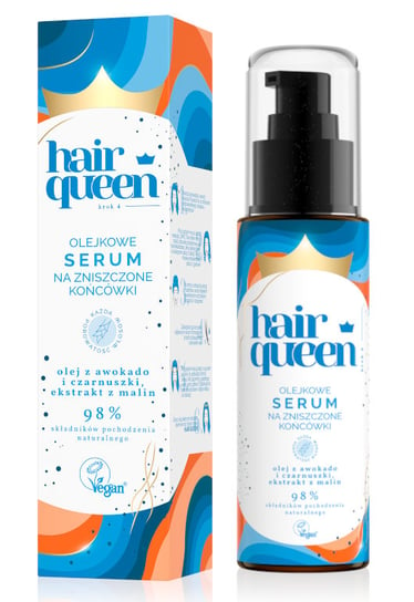Hair Queen, Olejkowe serum na zniszczone końcówki włosów, 80 ml Hair Queen