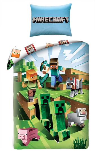 Halantex, Minecraft, Pościel dziecięca, Alex Stiff Pig owca, 160x200 cm Halantex