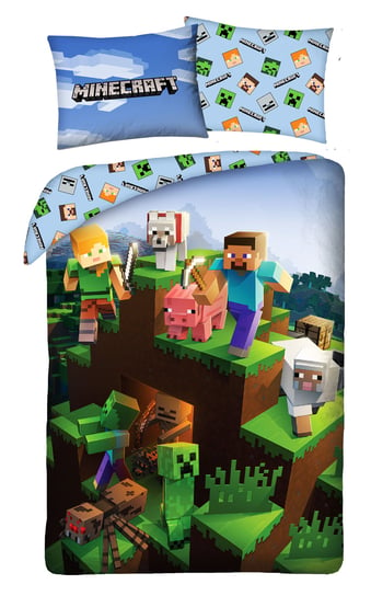 Halantex, Pościel dziecięca, Minecraft, 140x200 cm Halantex