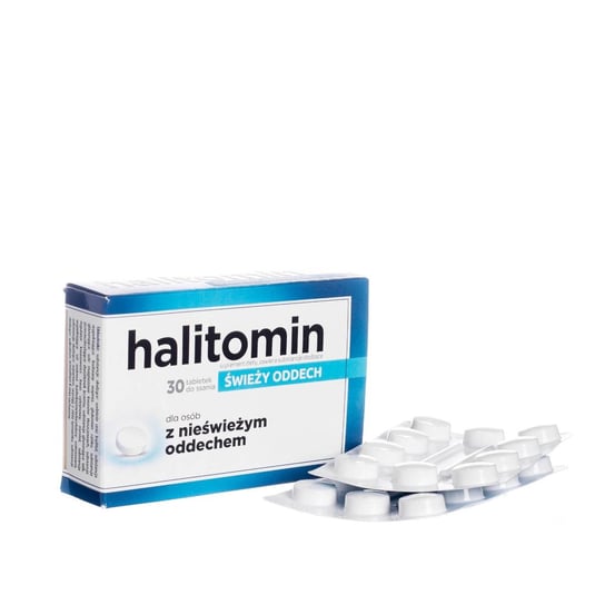 Halitomin suplement diety, świeży oddech 30 tabletek do ssania Aflofarm